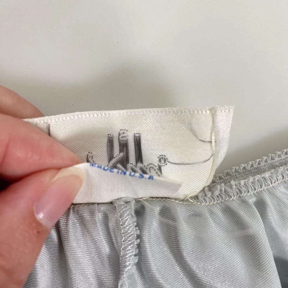 Xia Slip Skirt Womens Small Lace Trim Floral Satin Lingerie Made USA Vintage - Picture 8 of 12